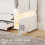 Homcom HOMCOM LED Sideboard, High Gloss Storage Cabinet with 4 Drawers, White 5
