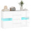 Homcom HOMCOM LED Sideboard, High Gloss Storage Cabinet with 4 Drawers, White 2