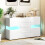 Homcom HOMCOM LED Sideboard, High Gloss Storage Cabinet with 4 Drawers, White 1