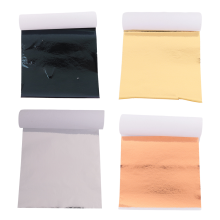 400Pcs Imitation Gold Silver Copper Foil Papers Leaf Flake Gilding Sheets for Nail Decor DIY Art Crafts Paper
