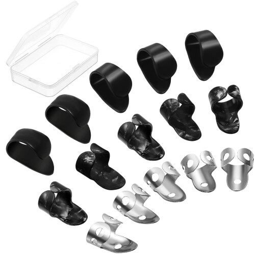30 Púas De Guitarra De Acero Inoxidable Con Estuche Y Soport | Cuotas