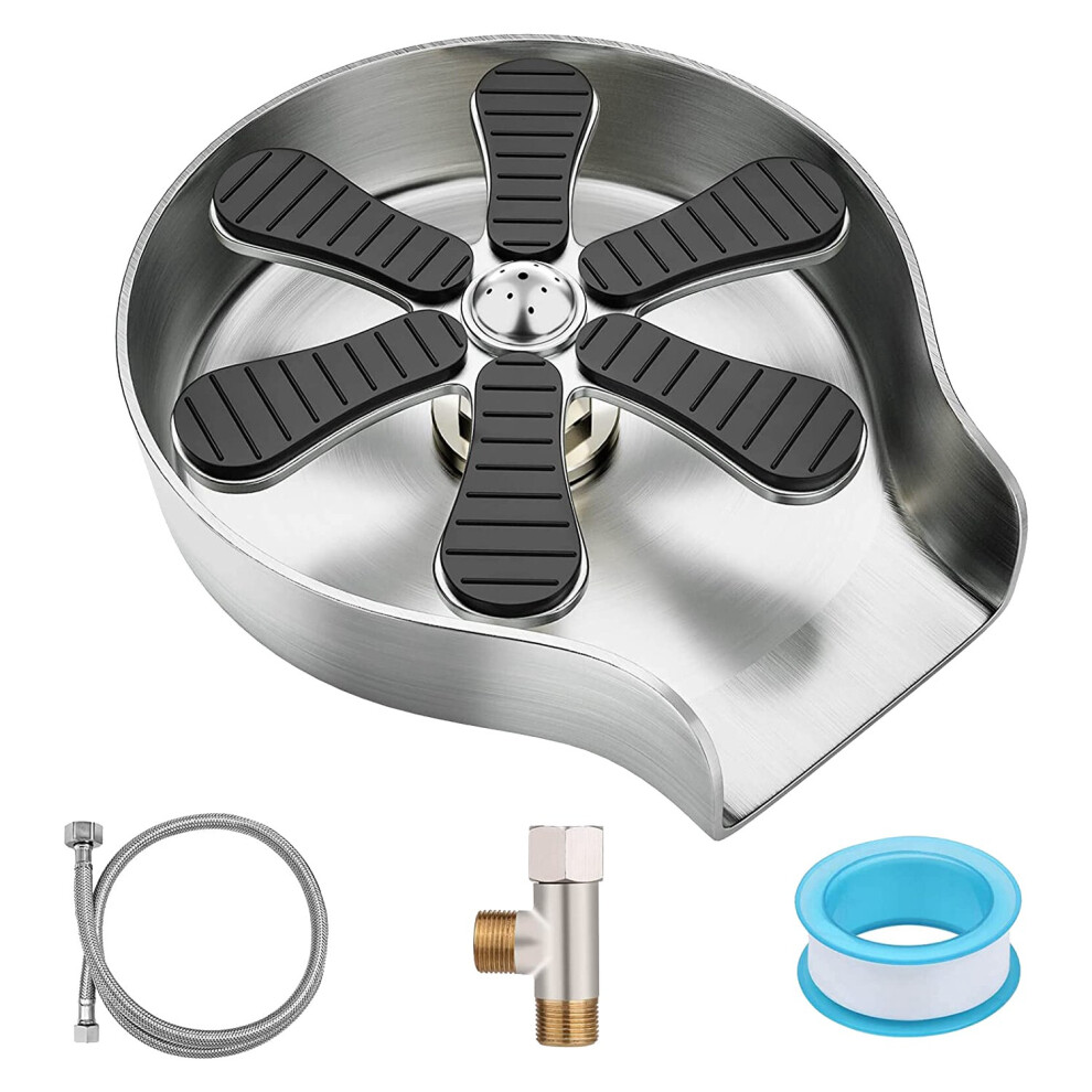 Kitchen Sink Glass Rinser, Faucet Rinser For Stainless Steel Cup Washer Baby Bottle 4853572040563