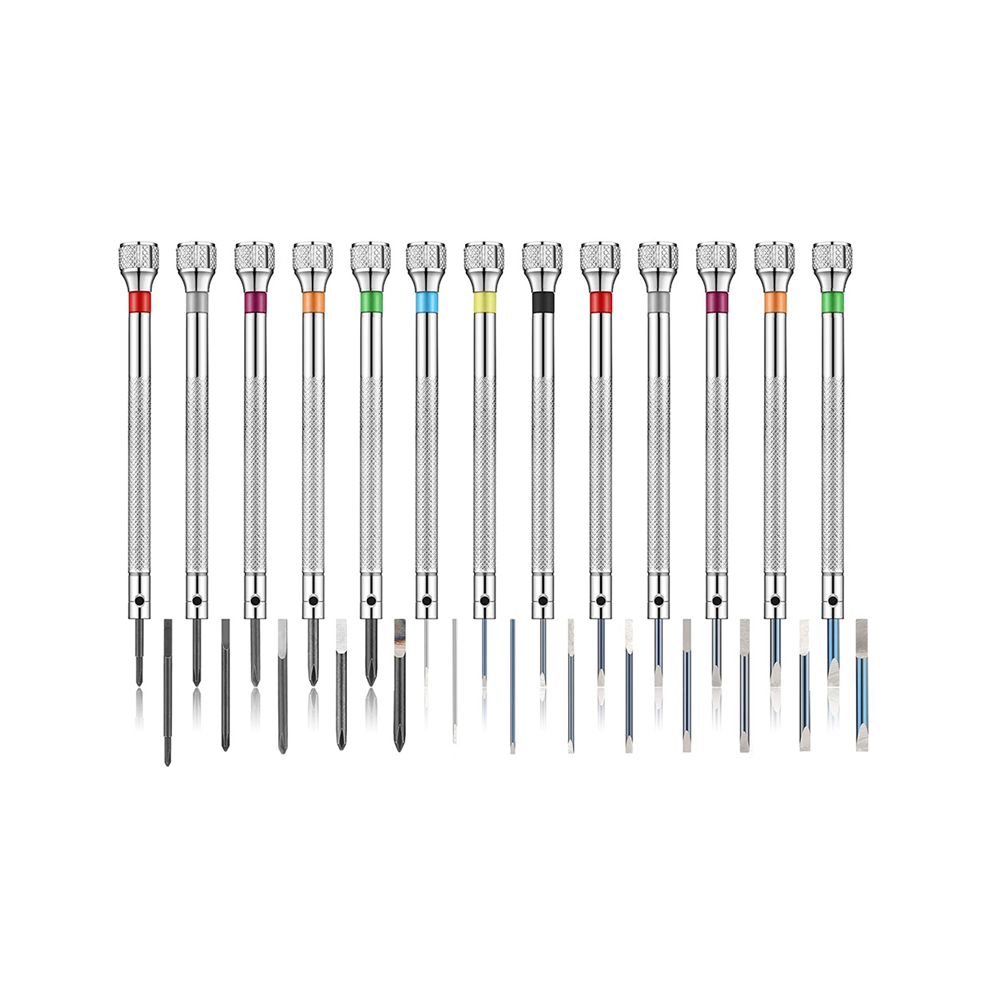 13PCS Professional Screwdriver Set, Micro-Precision Kit 0.6-2.0mm, 13 Extra Replace Blades for Watch Repair-image-OPC-PGWQVJP-NEW