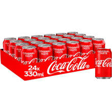 Coca-Cola Original Taste 24 x 330ml Cans – Classic, Ice-Cold Refreshment
