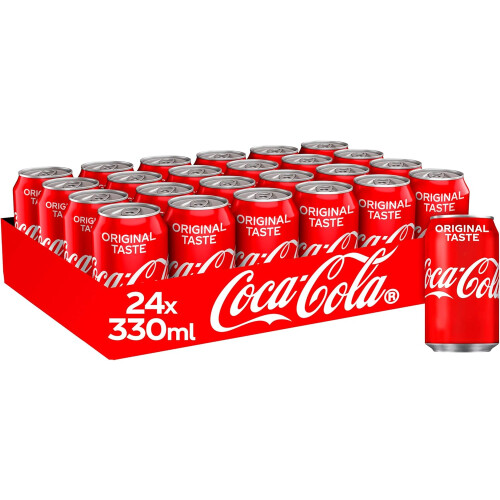 Coca-Cola Original Taste 24 x 330ml Cans – Classic, Ice-Cold Refreshment