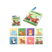 (Bos) Baby stoffen boek Vroeg leren speelgoed Dierenkarakter Voedselherkenning Palmboek