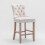 (Beige) Set of 2 Velvet Upholstered Kitchen Bar Stools 6