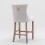(Beige) Set of 2 Velvet Upholstered Kitchen Bar Stools 7