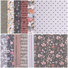 (As show, One size) 24pcs Scrapbook Paper DIY Scrapbooking Paper Set Vintage Decoupage Paper DIY Supplies