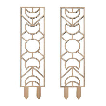 (As show, One size) 2pcs Wooden Plant Trellis Indoor Moon Design Vine Trellis Plant Climbing Supports