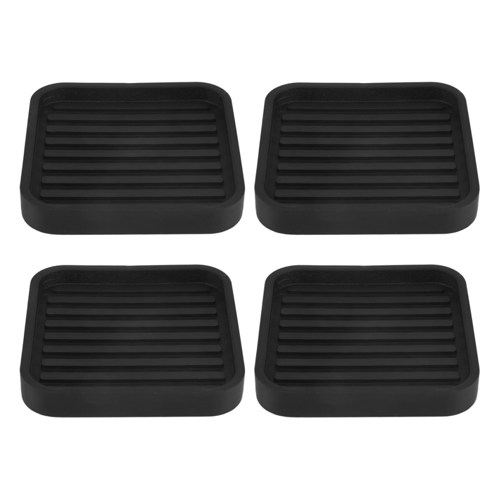 4Pcs Square Rubber Furniture Caster Cups Anti-Sliding Pads Bed Stopper Floor Protectors 4853572044332