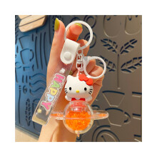 (KT Cat) Cartoon speelse bubbelvliegtuig sleutelhanger siliconen accessoire perfect voor reizen en cadeaus