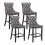 (Grey) Set of 4 Velvet Kitchen Breakfast Bar Stools 1