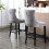 (Grey) Set of 4 Velvet Kitchen Breakfast Bar Stools 5