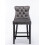 (Grey) Set of 4 Velvet Kitchen Breakfast Bar Stools 6