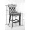 (Grey) Set of 4 Velvet Kitchen Breakfast Bar Stools 11