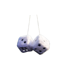 (Wit) Pluche Dobbelstenen Auto-interieur Kubus Hanger Creatieve Hangende Geschenken Decoratie