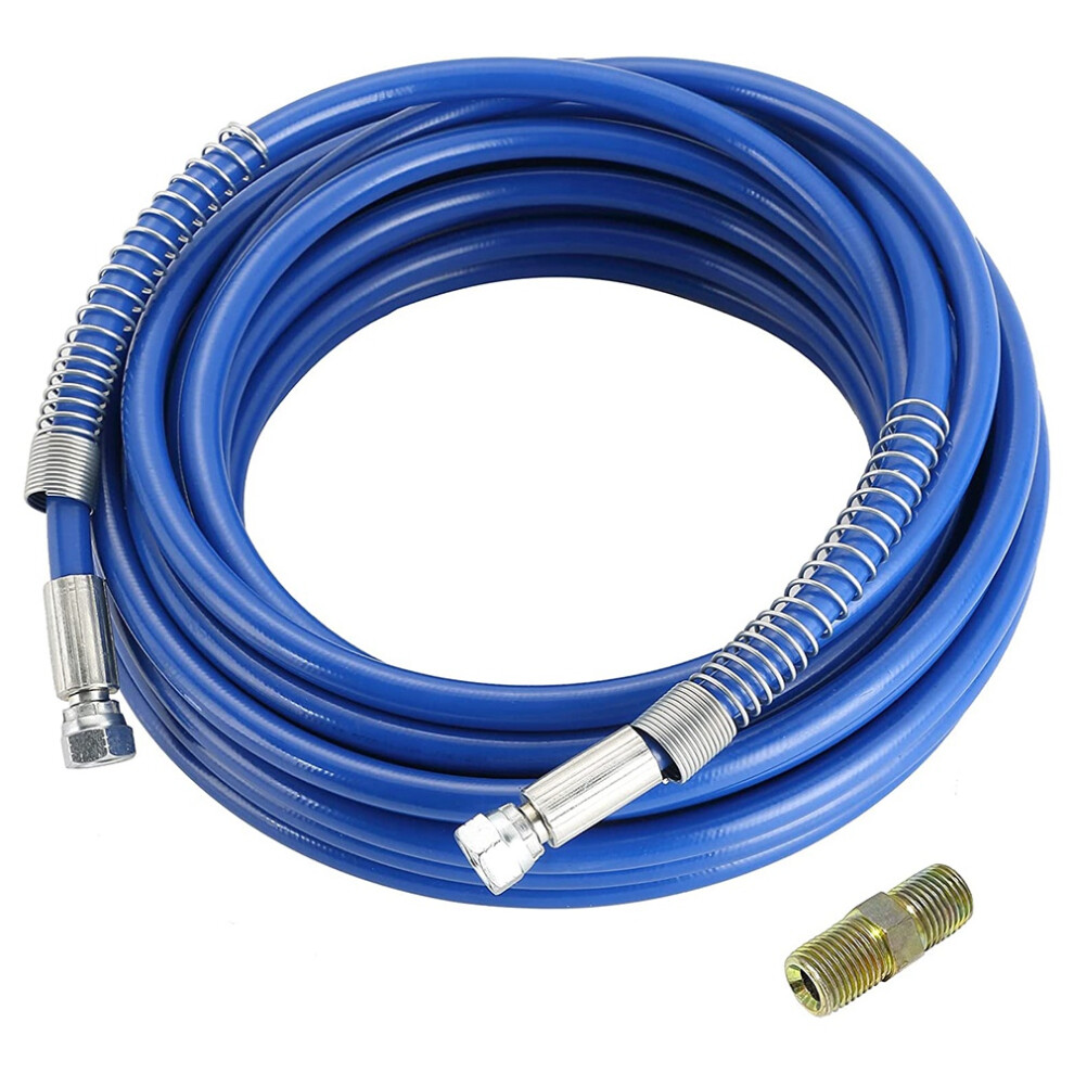 1/4Inch Airless Paint Hose High Pressure Universal Sprayer Flexible Fiber Tube 3300 Psi (25Ft, Blue) 4853572047128