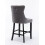(Grey) Set of 6 Velvet Kitchen Breakfast Bar Stools 6