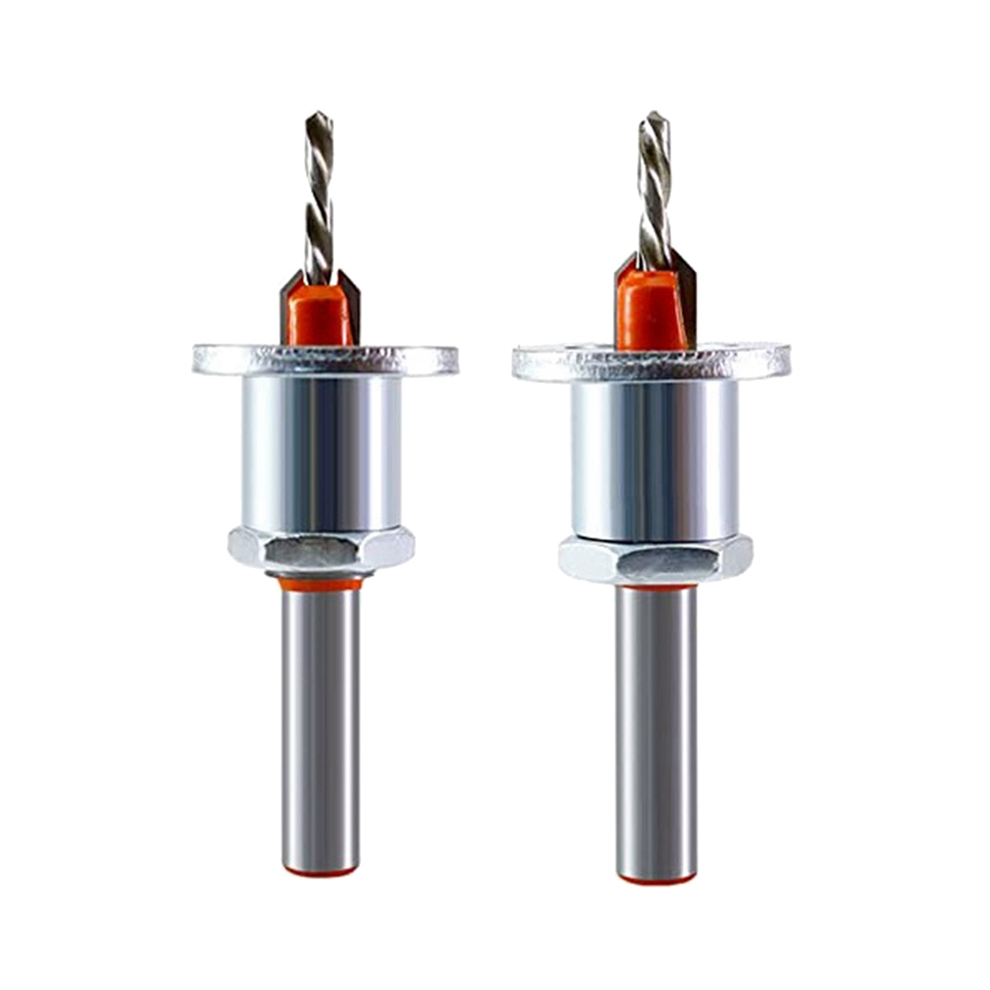 2 Pack 8Mm Metal Countersink With Depth Stop, Drilling Wood Drill Bits For Woodworking, Plastic, 4853572049191
