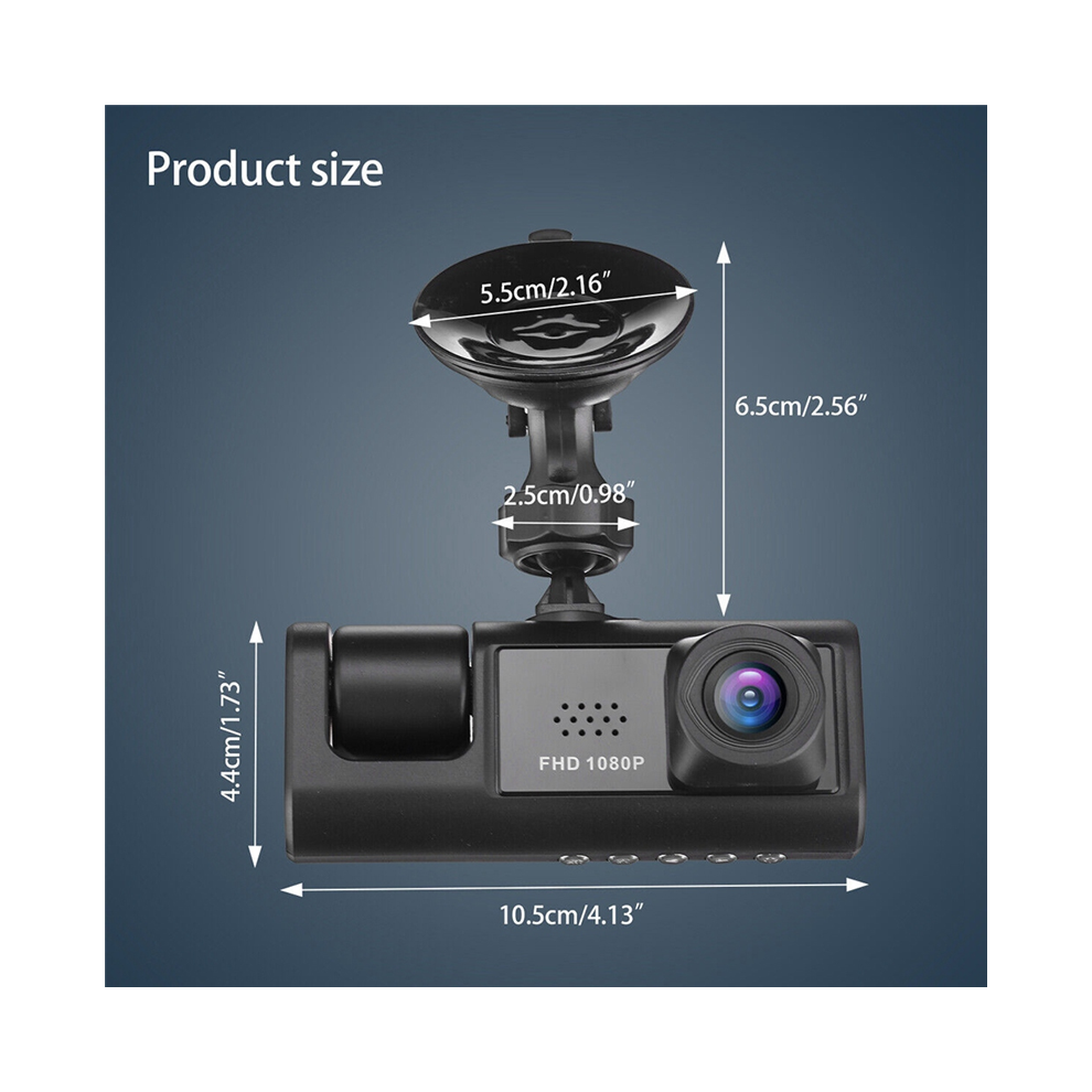 Car Dvr Hd 1080P 3-Lens Inside Vehicle Dash Camthree Way Camera Dvrs Recorder Video Registrator Dashcam Camcorder 4853572050142