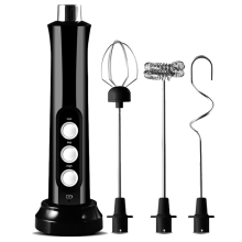Electric Milk Foam Maker Handheld Foamer 3 in 1 High Speeds Rechargeable Drink Mixer Coffee Frothing
