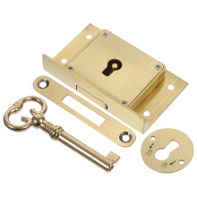 (As show, One size) 1 Set of File Cabinet Lock Secure Drawer Lock Brass File Wooden Box Safety Lock Replacement