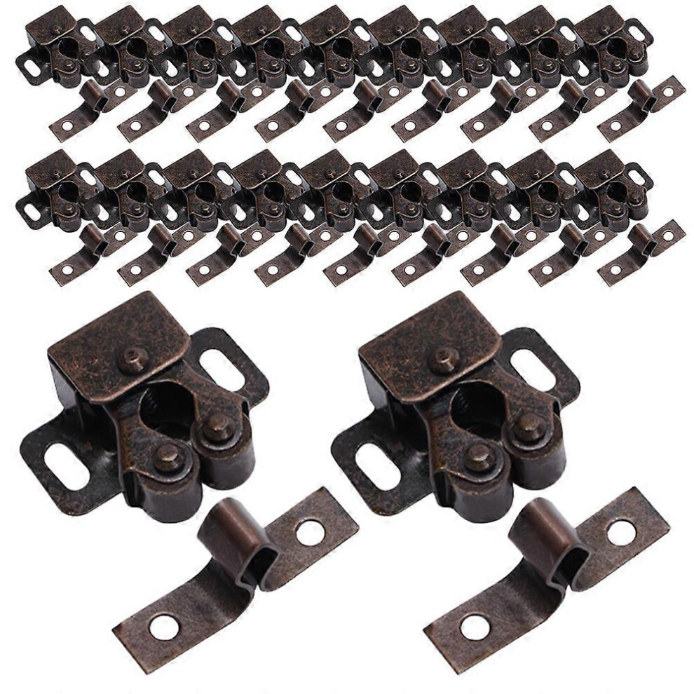(As Show, One Size) 20Pcs Screen Door Rollers Replacement Double Roller Catch For Cupboard Closet Door 4069016339531
