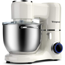 Stand Mixer 1500W 8L Cake Mixer Electric Kitchen Food Mixer with Stainless Steel Bowl, Beater, Dough Hook, Whisk for Baking, Dishwasher Safe (White)