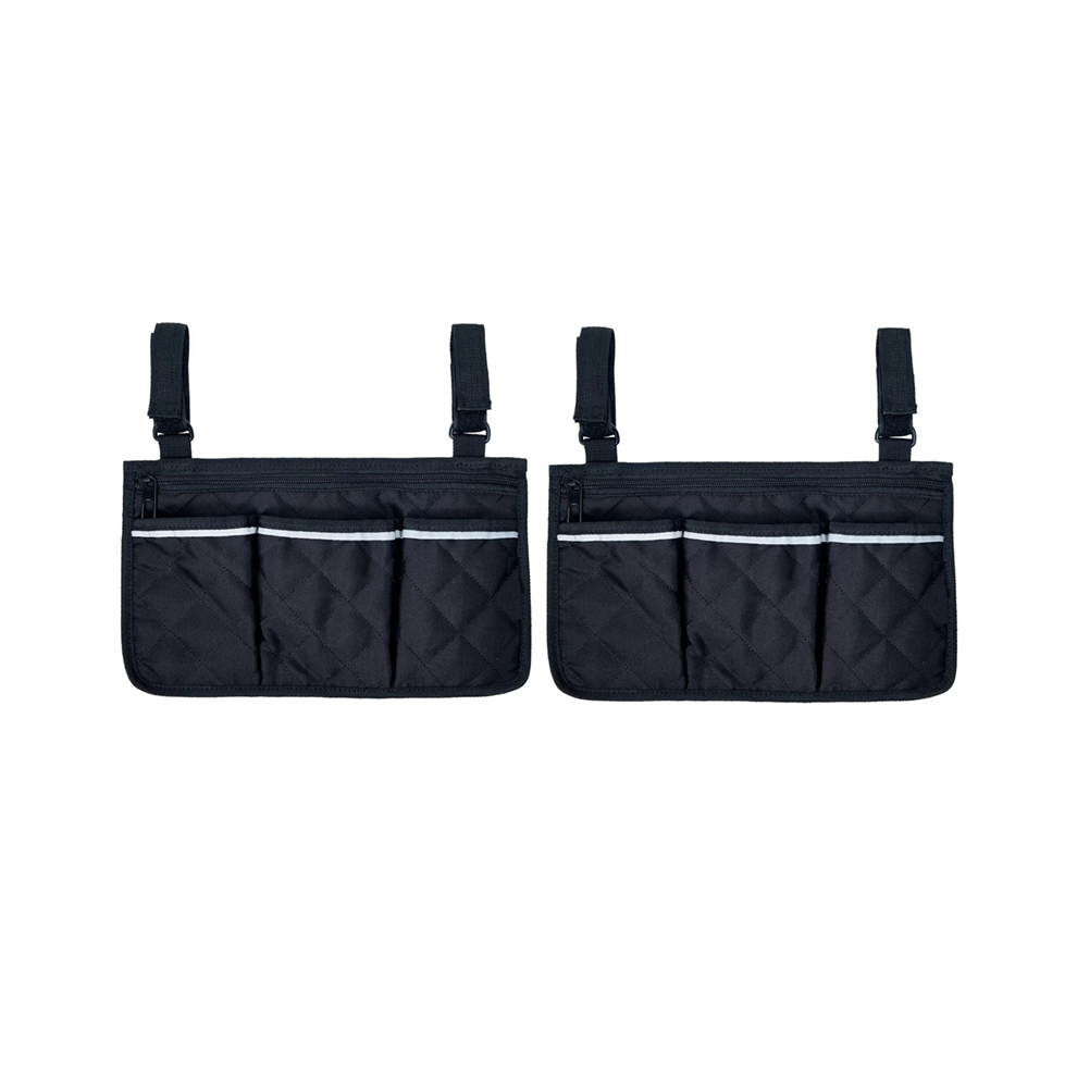Typecat 2Pcs Wheelchair Armrest Side Storage Bag Portable Pocket Suitable For Most Walking Wheels And Mobile Equipment