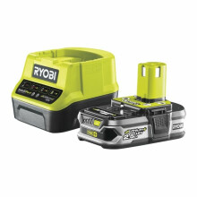 RYOBI - 1 batería de litio+ 18V ONE+ 2,5 Ah y 1 cargador rápido 2,0 A - RC18120-125