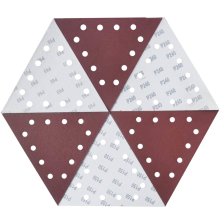 30 peças de lixa triangular de 11-1/4 pol. com velcro para lixadeira de drywall - 5 peças cada 60 80 100 120 150 240