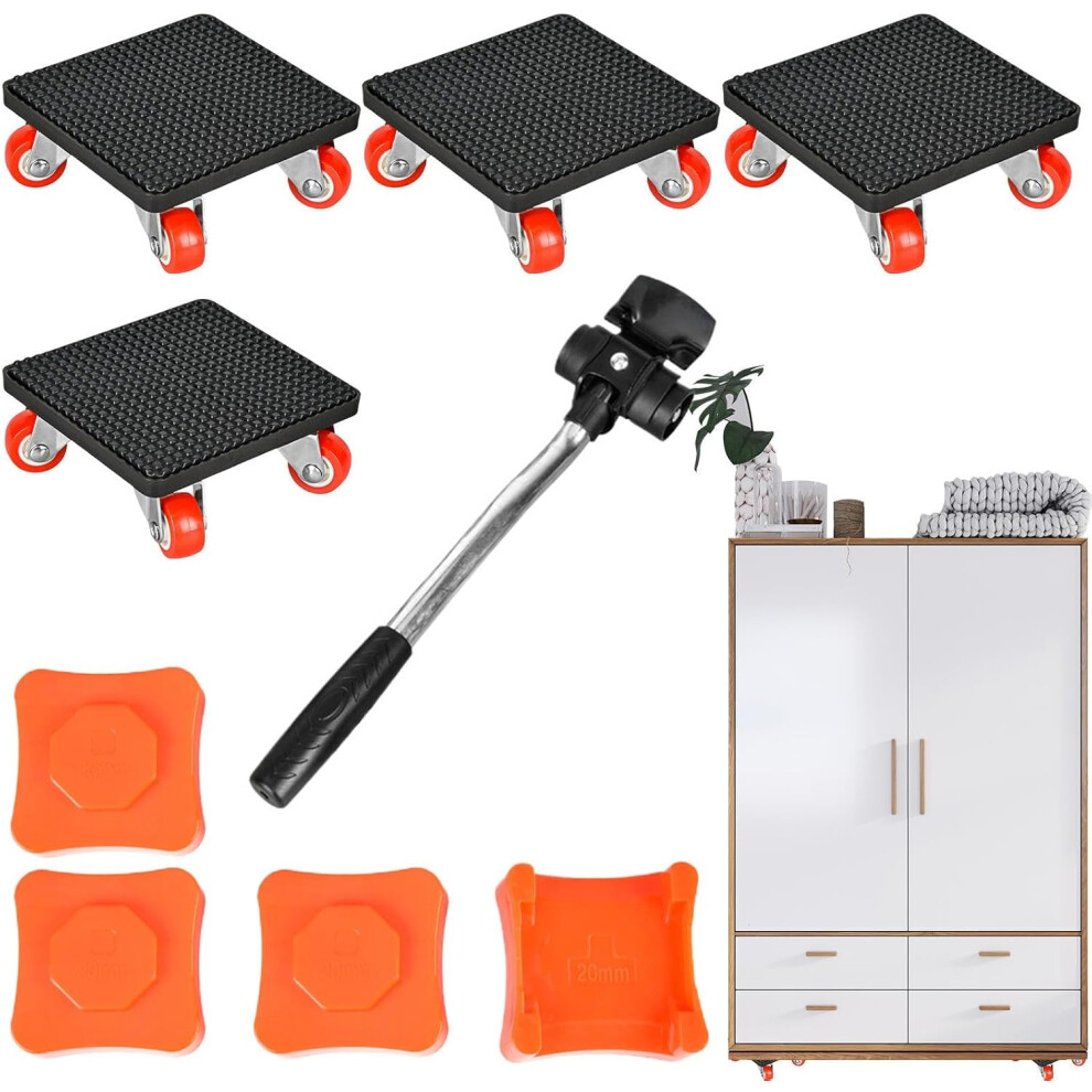 Furniture Movers Sliders - 360 Rotatable Heavy Duty Furniture Movers With 4 Wheels - Anti-Slip Material Handling Products For Piano Couch Sofa Bed wa