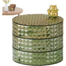 Snack Containers for Kids | Snack Spinner with Cat Decoration Rotating Storage Box | Round Snack Containers, Jewelry Box for Living Rooms, Kitchens,
