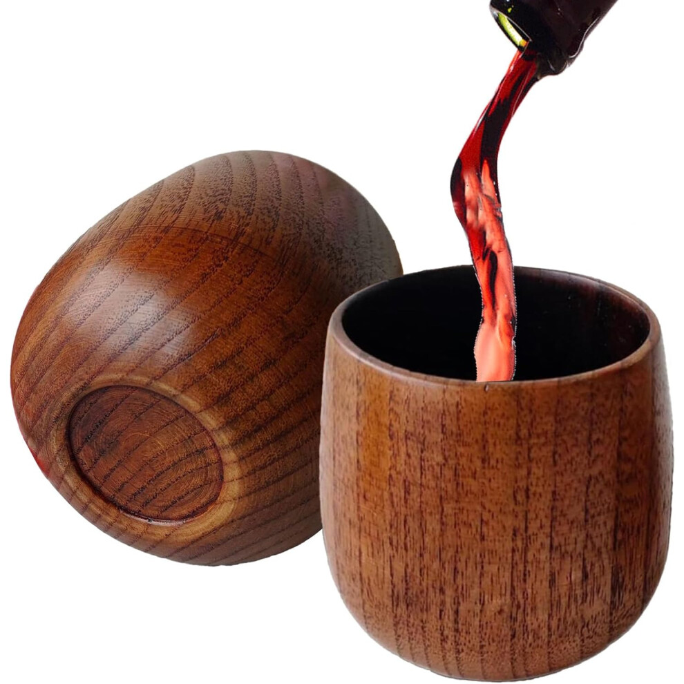 Wooden Bourbon Drinking Glass - Rustic Charred Whiskey Cup,2X Rustic Vintage Cool Bottle for Birthday Wedding Christmas Travel Home