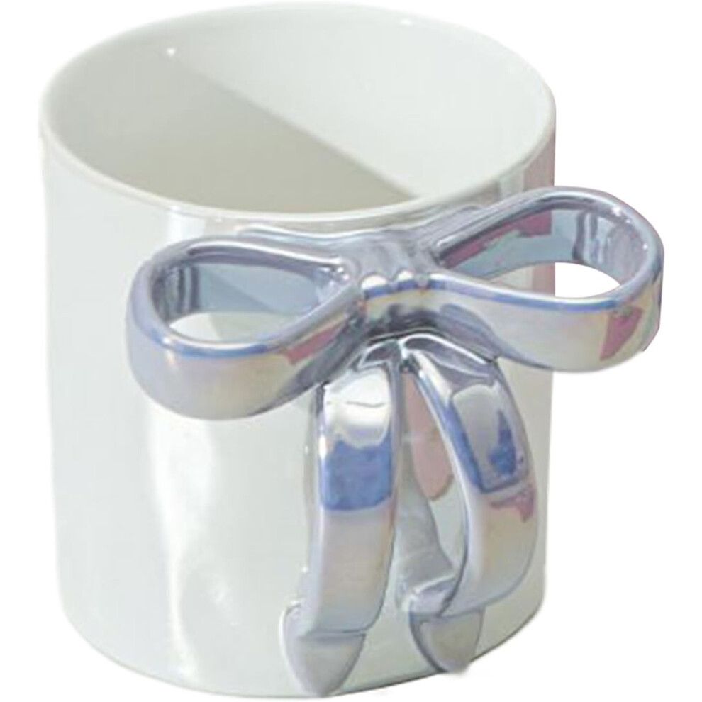 () Ceramic Coffee Mug,Dishwasher Safe Aesthetic Bow Handle Mug | Portable Drinkware For Latte Hot Cocoa Beverage Water Juice Purple/Orange