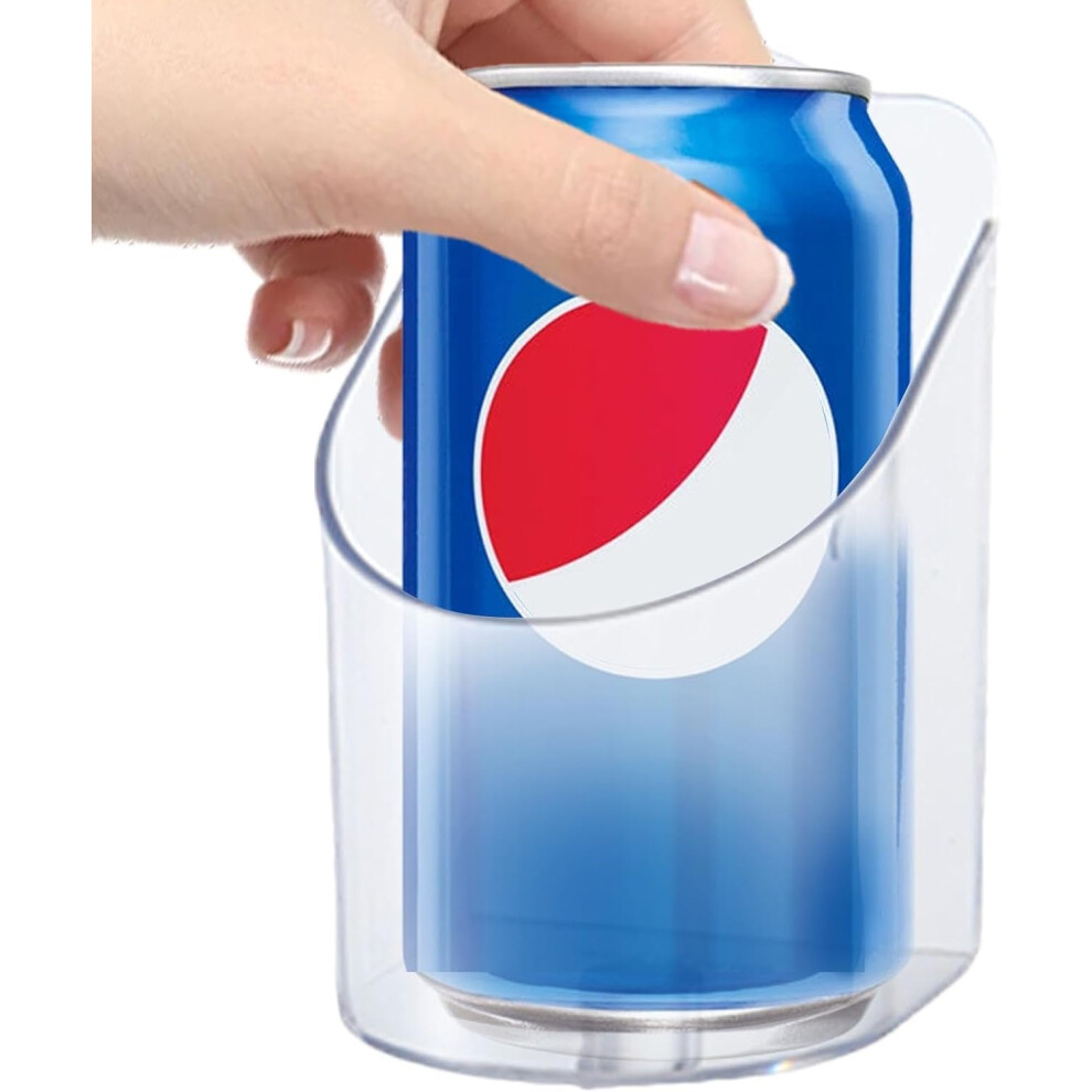 (Transparent) Beverage Soda Can Organizer Dispenser, Strong Adhesive Bottle Display Holder, High Strength Bottles Storage for Pool Refrigerator Door