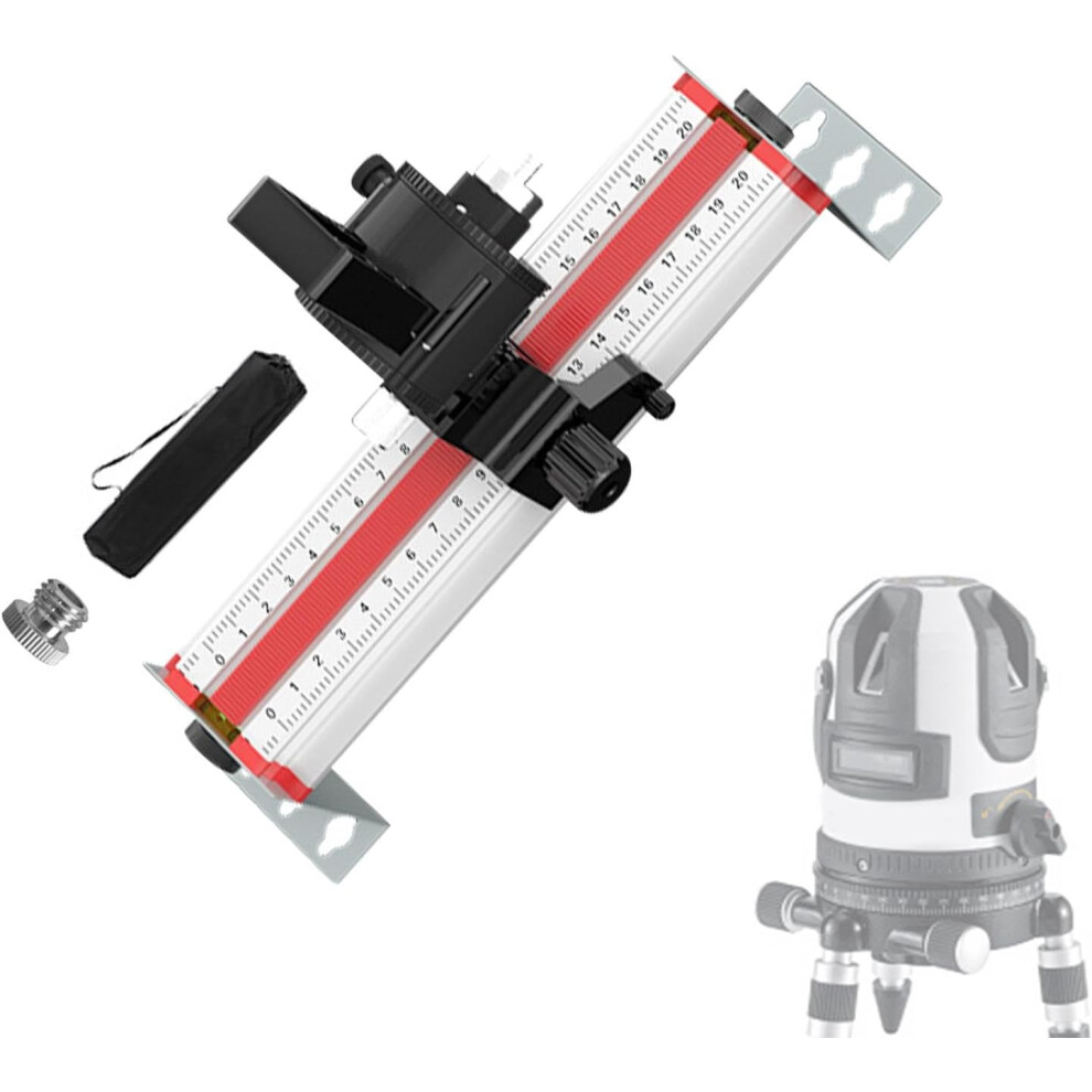 (20cm) Wall Bracket for Leveler,Leveler Holder Wall Brackets - Leveling Tool Support, Aluminum Alloy Leveler Pole, Leveler Bracket Adjustable for Prec