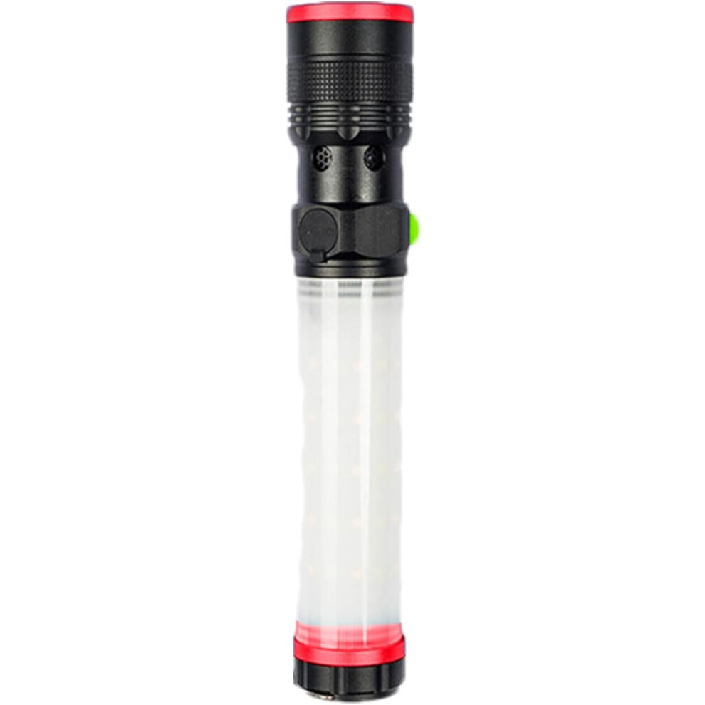 (Red) Waterproof Flashlight Rechargeable - Flashlights Rechargeable,10W High Lumens 800LM Multi Modes Adjustable Focus Waterproof Flashlight for Camping,