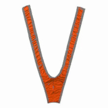 (orange)Borat,mankini For Men, Men's Thong Mankini V Sling Straps Costume Underwear