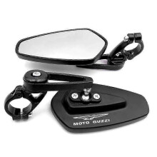 (Black)For Moto Guzzi V100 V7 Stone V8s Tt Bobber Breva 850 1100 1200 Sport Motorcycle Handle Bar End Reflective Rearview Side Mirror