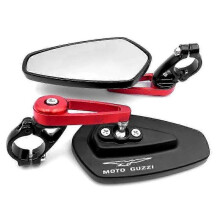 (Red)For Moto Guzzi V100 V7 Stone V8s Tt Bobber Breva 850 1100 1200 Sport Motorcycle Handle Bar End Reflective Rearview Side Mirror