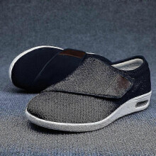 (39,Blue)Wide Adjusting Soft Comfortable Shoes Orthopedic Walking Shoes For The Old Breathable Hook-and-loop Design Shoes