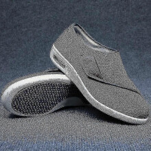 (43,Gray)Wide Adjusting Soft Comfortable Shoes Orthopedic Walking Shoes For The Old Breathable Hook-and-loop Design Shoes