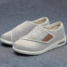 (38,Beige)Wide Adjusting Soft Comfortable Shoes Orthopedic Walking Shoes For The Old Breathable Hook-and-loop Design Shoes
