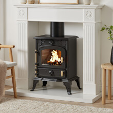 5KW Cast Iron Eco Design Stove MultiFuel Wood Burning Stove Fireplace