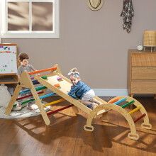 AIYAPLAY 5-in-1 Toddler Climbing Frame with Ramp, Arch, for 18-48 Months