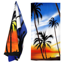 GEEZY Microfibre Beach Towel Sunrise Design Quick Dry Summer Pool Travel Absorbent