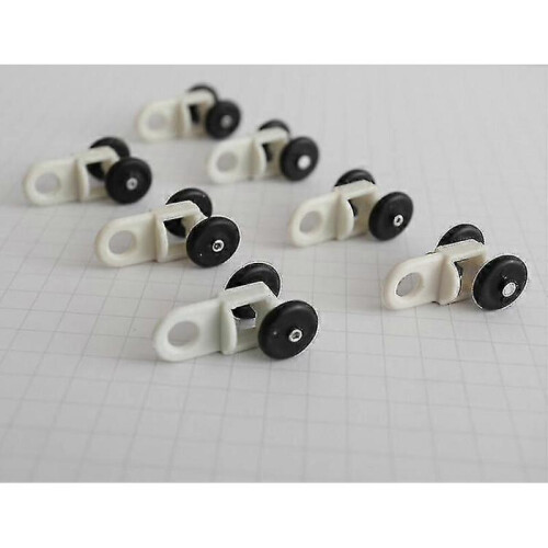 20pcs Glider Rail Curtain Roller Hook Wheel Curtain Sliding Pulley for Window Voile Plastic Roller 2