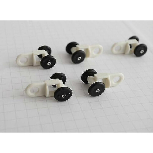 20pcs Glider Rail Curtain Roller Hook Wheel Curtain Sliding Pulley for Window Voile Plastic Roller 1